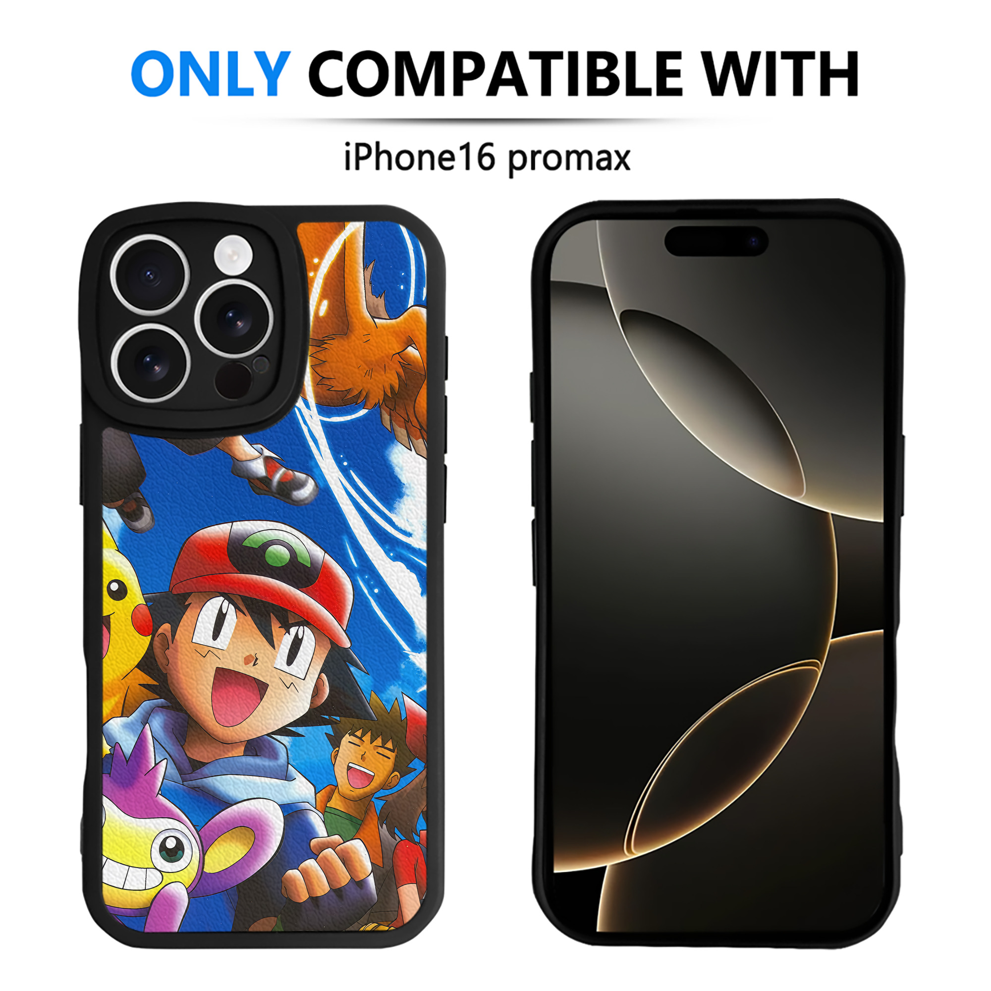 （画像用） ポケットモンスター Pokémon 【iPhone 16シリーズ対応】シリコンスマホケース（レザー調） 材質：シリコン